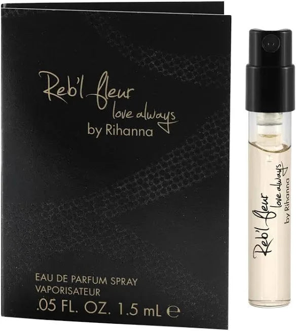 Rihanna Perfume 5 Samples Vial Set Crush Reb'l Fleur Kiss Rogue Rebell